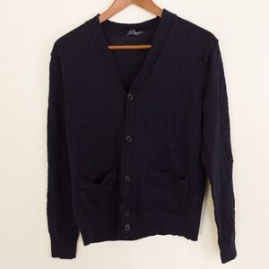 Gap Slub Merino Wool Cardigan Navy Size Medium